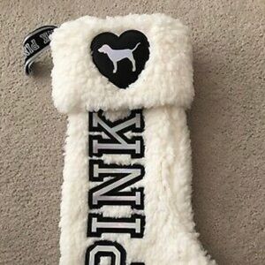 Pink Sherpa holiday stocking